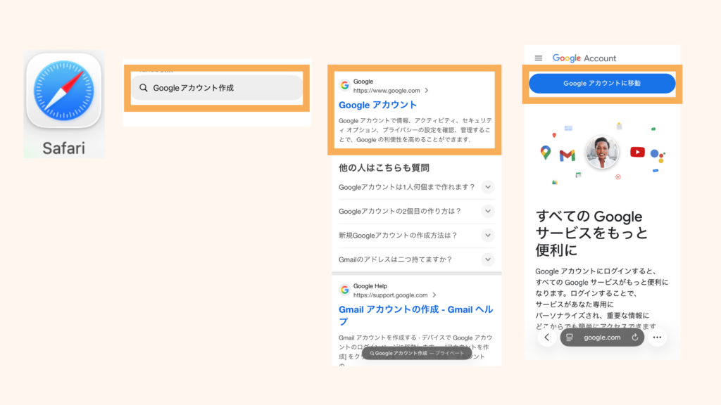 Search-for-"Create-a-Google-Account"-in-Safari-Google-Account-"Go-to-Google-Account"